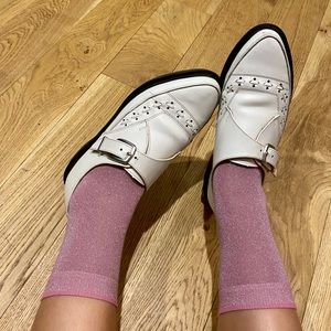 Dr. Martens White Leather Loafers